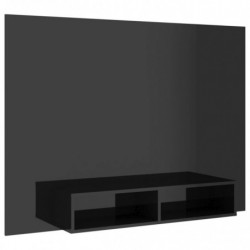 TV-Wandschrank Hochglanz-Schwarz 135x23,5x90 cm Spanplatte