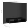 TV-Wandschrank Hochglanz-Schwarz 135x23,5x90 cm Spanplatte