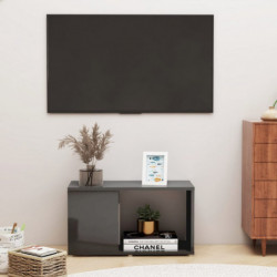 TV-Schrank Hochglanz-Grau 60x24x32 cm Spanplatte