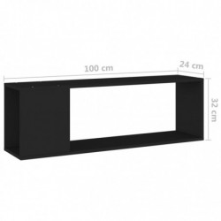 TV-Schrank Schwarz 100x24x32 cm Spanplatte