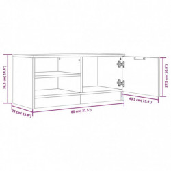 TV-Schrank Betongrau 80x35x36,5 cm Holzwerkstoff