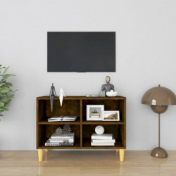 TV-Schrank mit Massivholz-Beinen Räuchereiche 69,5x30x50 cm