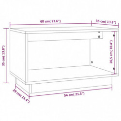 TV-Schrank Weiß 60x35x35 cm Massivholz Kiefer