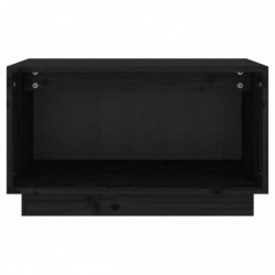 TV-Schrank Schwarz 60x35x35 cm Massivholz Kiefer