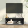 TV-Schrank Grau 90x35x35 cm Massivholz Kiefer