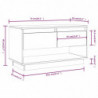 TV-Schrank Grau 74x34x40 cm Massivholz Kiefer