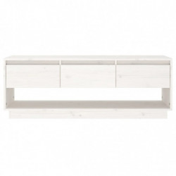 TV-Schrank Weiß 110,5x34x40 cm Massivholz Kiefer