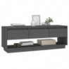 TV-Schrank Grau 110,5x34x40 cm Massivholz Kiefer