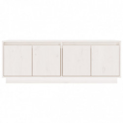 TV-Schrank Weiß 110x34x40 cm Massivholz Kiefer