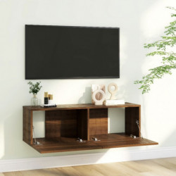 TV-Wandschrank Braun Eiche 100x30x30 cm Holzwerkstoff