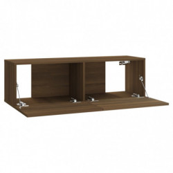 TV-Wandschrank Braun Eiche 100x30x30 cm Holzwerkstoff