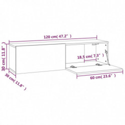 TV-Wandschrank Grau Sonoma 120x30x30 cm Holzwerkstoff