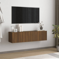 TV-Wandschrank Braun Eichen-Optik 120x30x30 cm Holzwerkstoff
