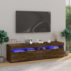 TV-Schrank mit LED-Leuchten Räuchereiche 75x35x40 cm
