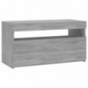 TV-Schrank mit LED-Leuchten Grau 75x35x40 cm