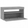 TV-Schrank mit LED-Leuchten Grau 75x35x40 cm