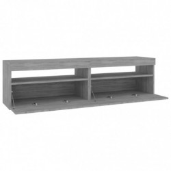 TV-Schrank mit LED-Leuchten 2 Stück Grau Sonoma 75x35x40 cm