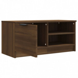 TV-Schrank Braun Ereiche 80x35x36,5 cm Holzwerkstoff