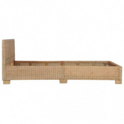 Bettrahmen Handgewebt Echtes Rattan 140×200 cm