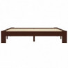 283303 Bed Frame Dark Brown Solid Pine Wood 180x200 cm