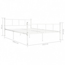 Bettgestell Weiß Metall 120x200 cm