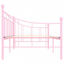 Tagesbett-Rahmen Rosa Metall 90×200 cm