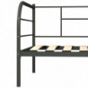 Tagesbett-Rahmen Grau Metall 90×200 cm
