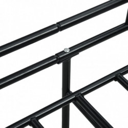 Tagesbett-Rahmen Schwarz Metall 90×200 cm