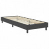 Boxspring-Bettgestell Grau Stoff 80x200 cm