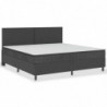 Boxspring-Bettgestell Grau Stoff 200x200 cm