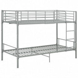 Etagenbett Grau Metall 90×200 cm