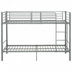 Etagenbett Grau Metall 90×200 cm