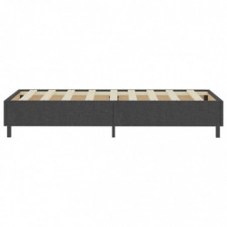 Boxspringbett Dunkelgrau Stoff 90x200 cm