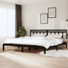 Massivholzbett Schwarz 180x200 cm 6FT Super King