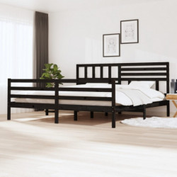 Massivholzbett Schwarz 180x200 cm 6FT Super King