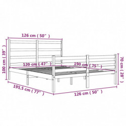 Massivholzbett Honigbraun Kiefer 120x190 cm 4FT Small Double