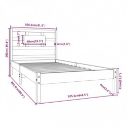 Massivholzbett 100x200 cm