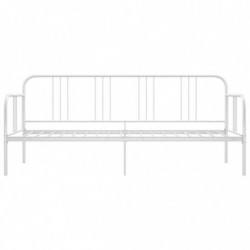 Schlafsofa Bettgestell Weiß Metall 90x200 cm