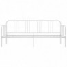 Schlafsofa Bettgestell Weiß Metall 90x200 cm