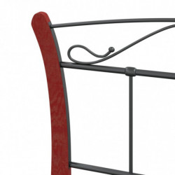 Bett Schwarz Metall 100x200 cm