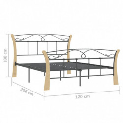 Bett Schwarz Metall 120x200 cm