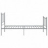 Bett Grau Metall 90x200 cm