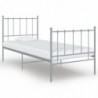 Bett Grau Metall 100x200 cm