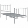 Bett Grau Metall 100x200 cm