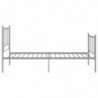 Bett Grau Metall 100x200 cm