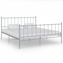 Bett Grau Metall 160x200 cm