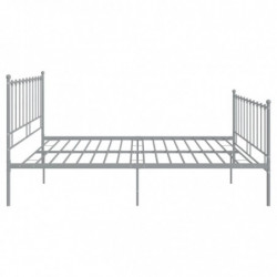 Bett Grau Metall 160x200 cm