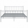 Bett Grau Metall 180x200 cm