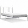 Bett Grau Metall 100x200 cm