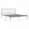 Bett Grau Metall 140x200 cm